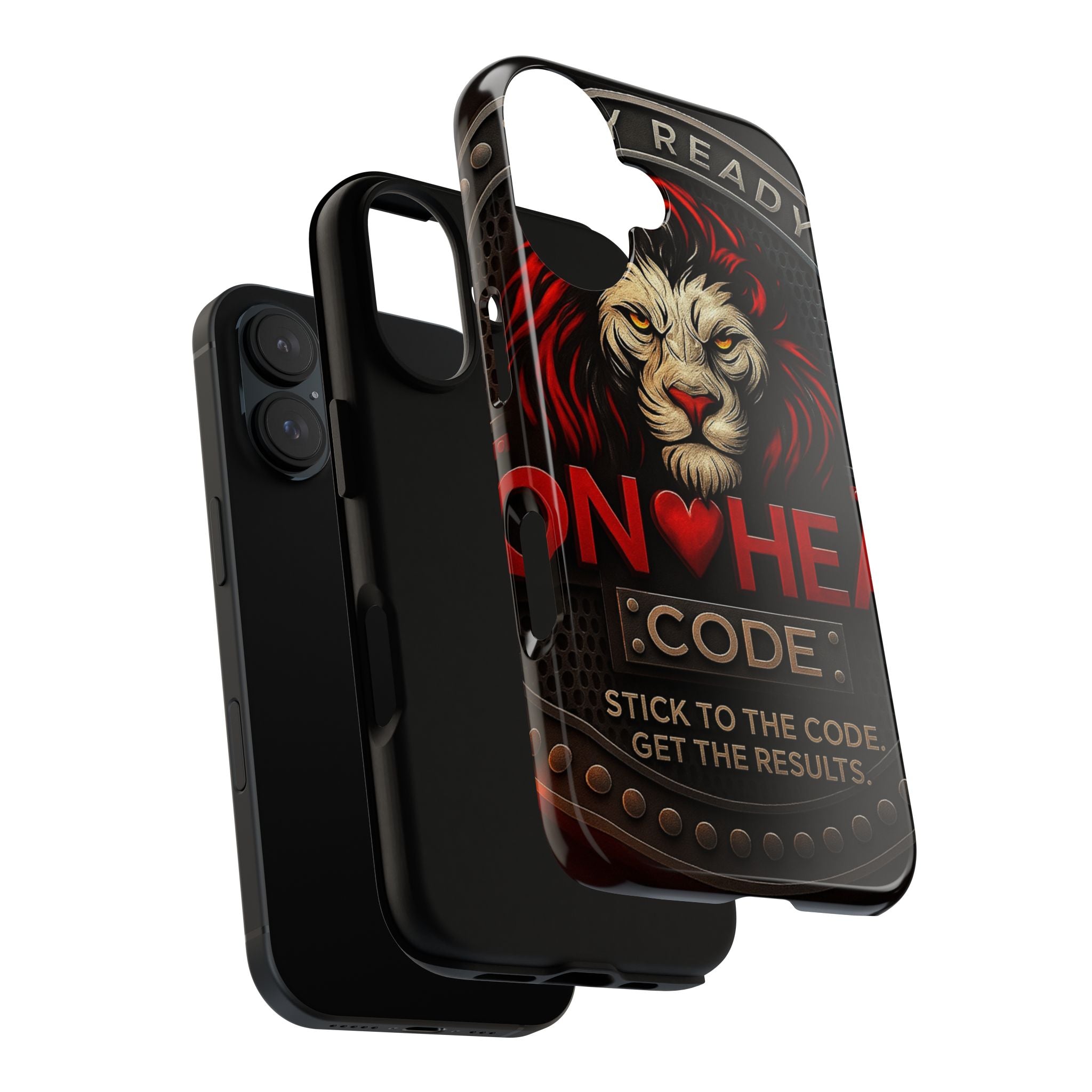Lionheart Code Performance Phone Case – Shockproof Dual-Layer Protection for iPhone, Samsung & Pixel