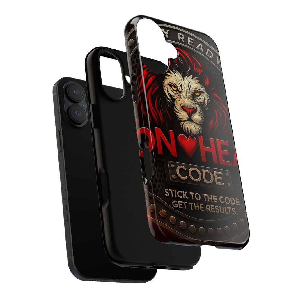 Lionheart Code Performance Phone Case – Shockproof Dual-Layer Protection for iPhone, Samsung & Pixel