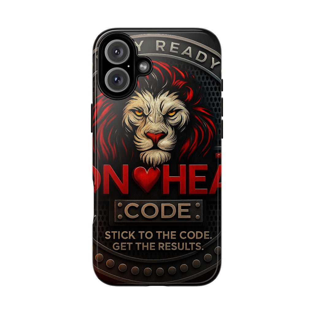 Lionheart Code Performance Phone Case – Shockproof Dual-Layer Protection for iPhone, Samsung & Pixel
