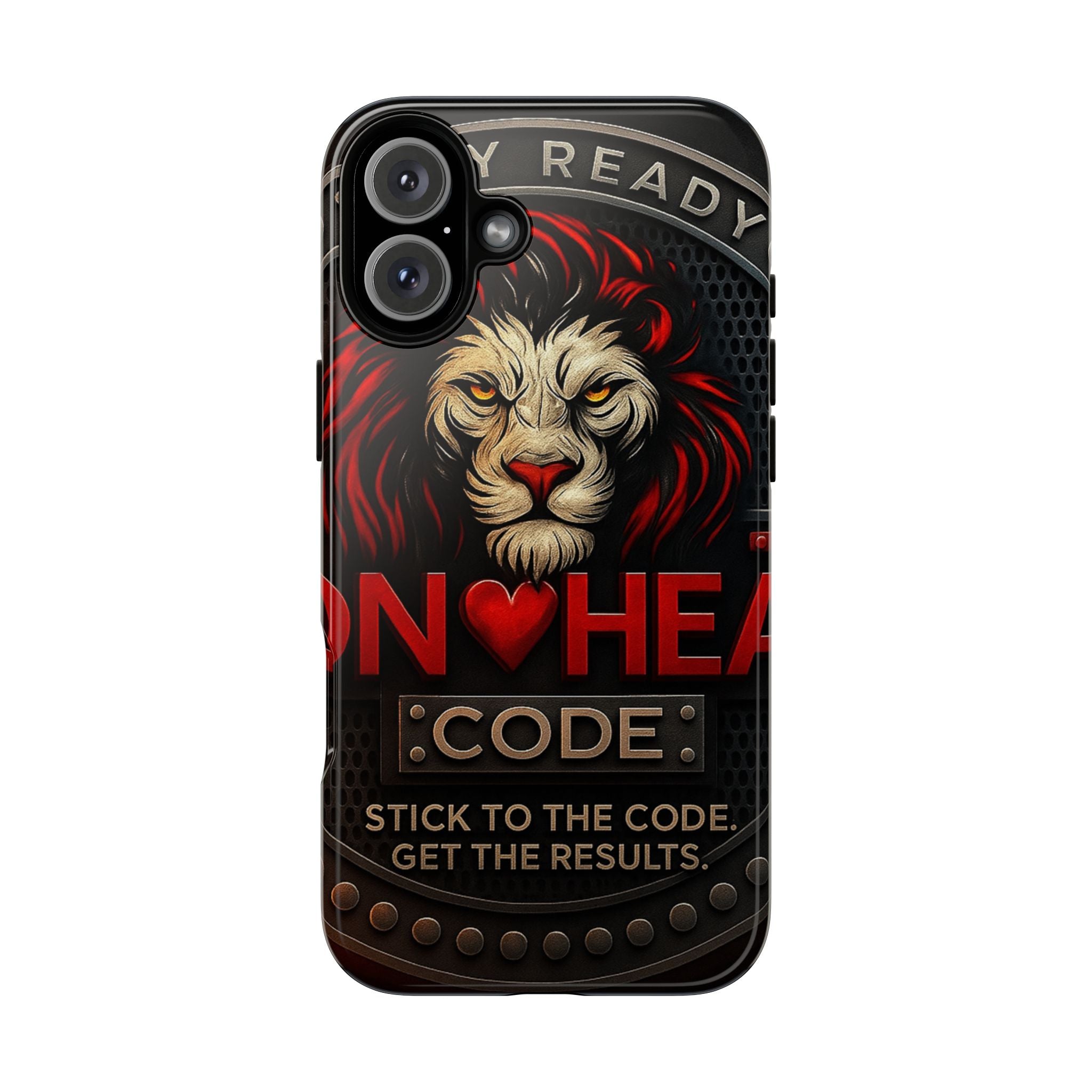 Lionheart Code Performance Phone Case – Shockproof Dual-Layer Protection for iPhone, Samsung & Pixel