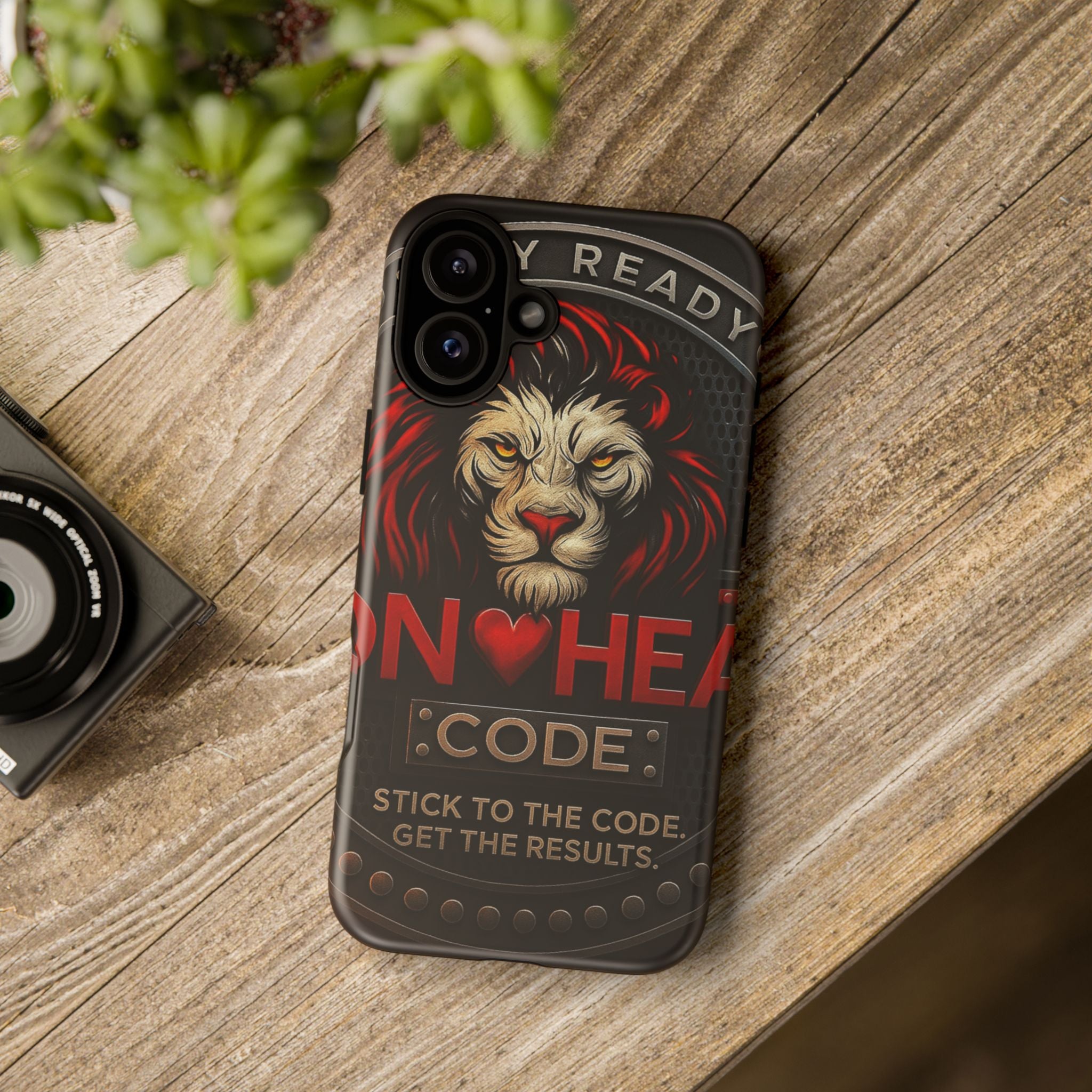 Lionheart Code Performance Phone Case – Shockproof Dual-Layer Protection for iPhone, Samsung & Pixel