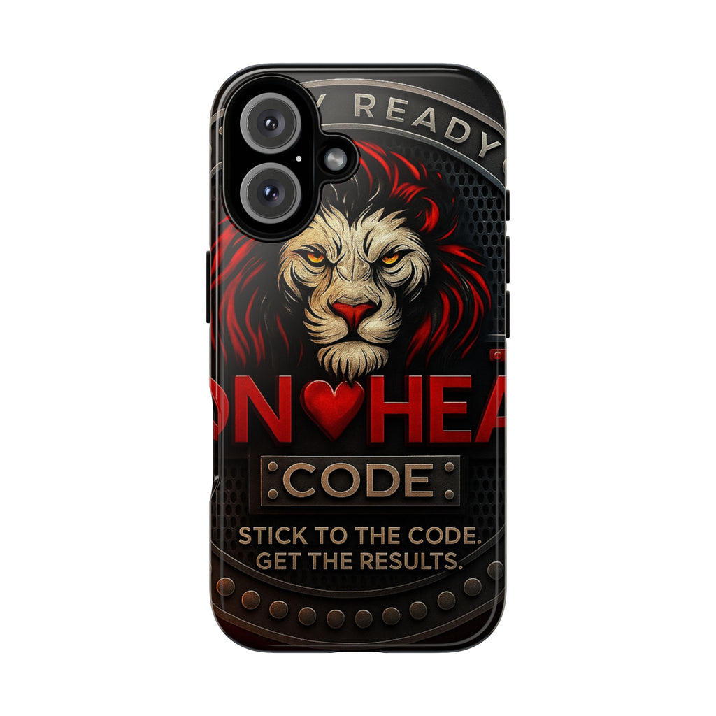 Lionheart Code Performance Phone Case – Shockproof Dual-Layer Protection for iPhone, Samsung & Pixel