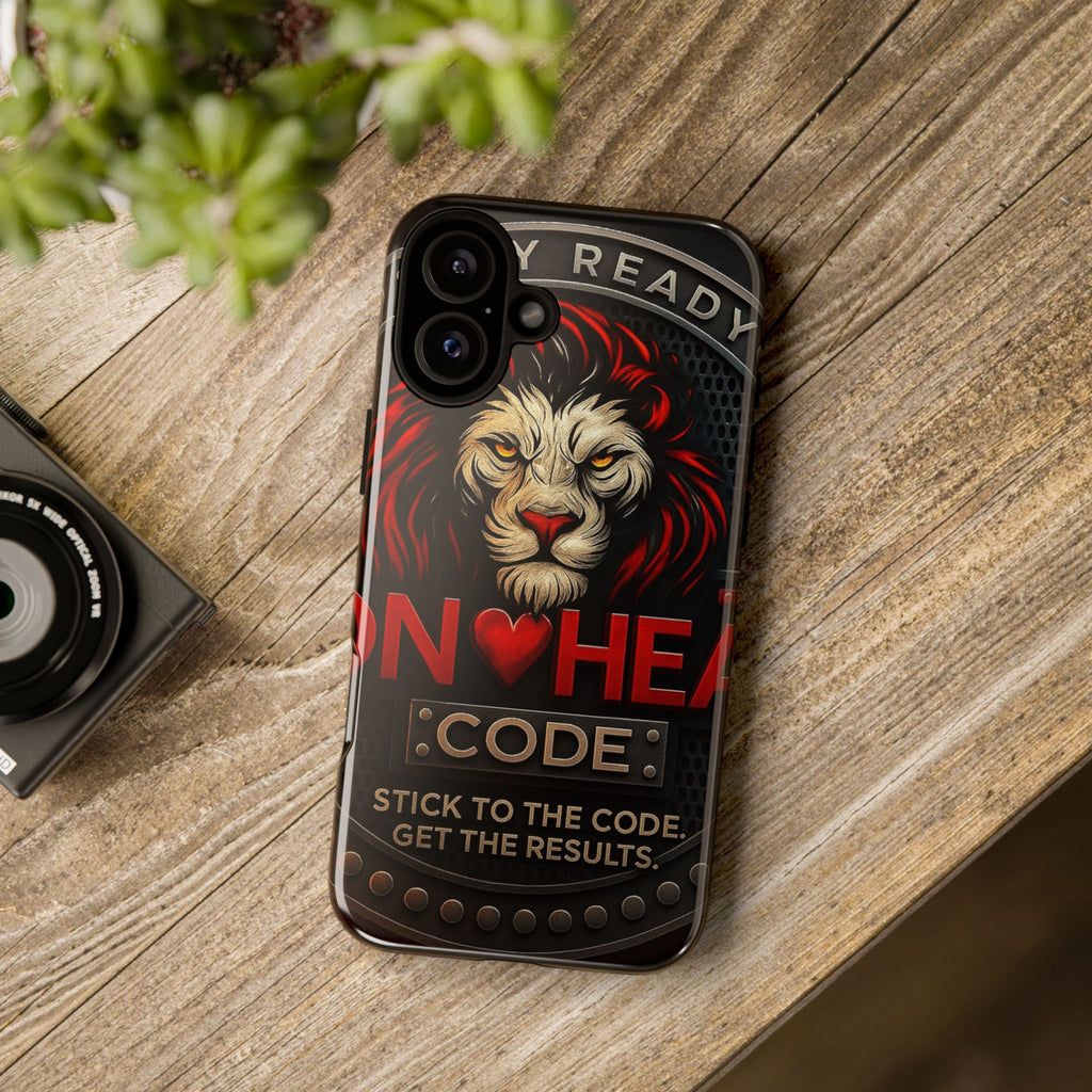 Lionheart Code Performance Phone Case – Shockproof Dual-Layer Protection for iPhone, Samsung & Pixel