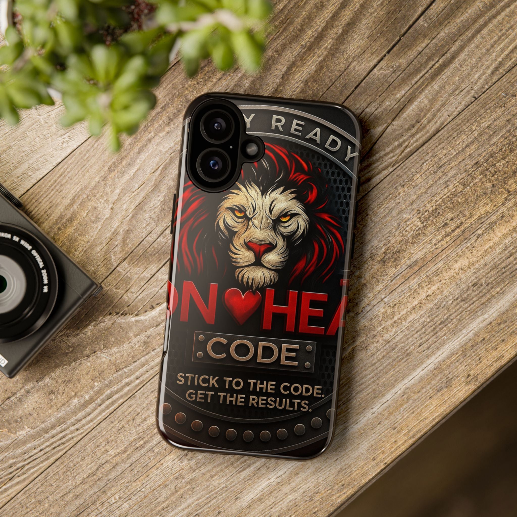 Lionheart Code Performance Phone Case – Shockproof Dual-Layer Protection for iPhone, Samsung & Pixel