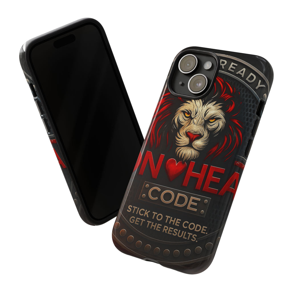 Lionheart Code Performance Phone Case – Shockproof Dual-Layer Protection for iPhone, Samsung & Pixel