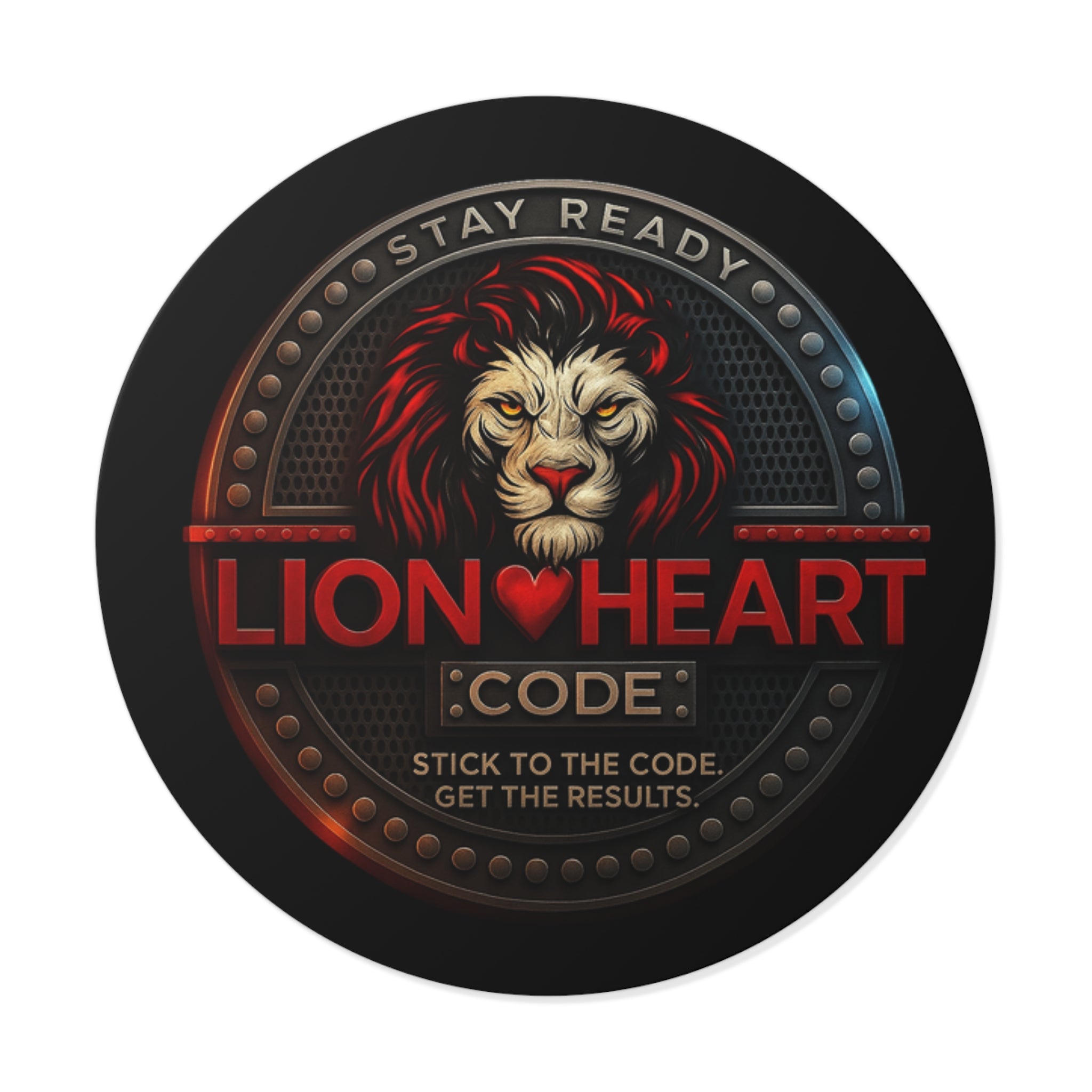 Lionheart Round Vinyl Stickers