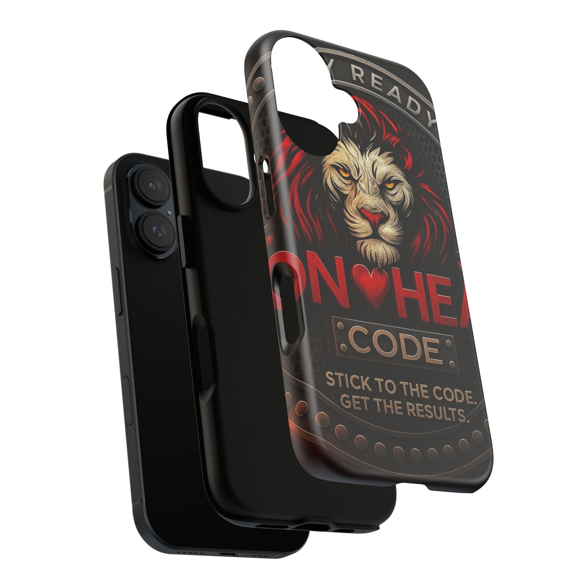 Lionheart Code Performance Phone Case – Shockproof Dual-Layer Protection for iPhone, Samsung & Pixel
