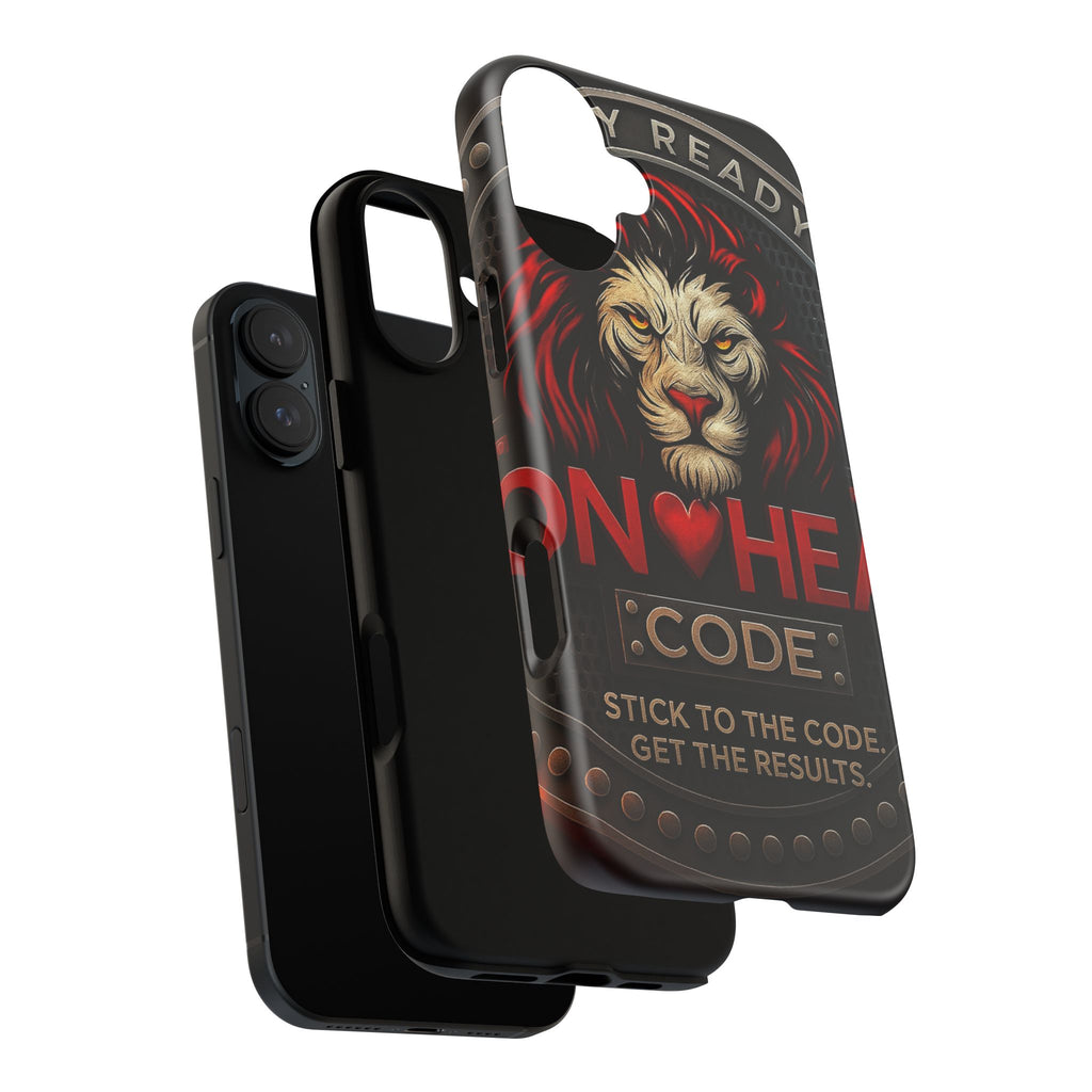 Lionheart Code Performance Phone Case – Shockproof Dual-Layer Protection for iPhone, Samsung & Pixel