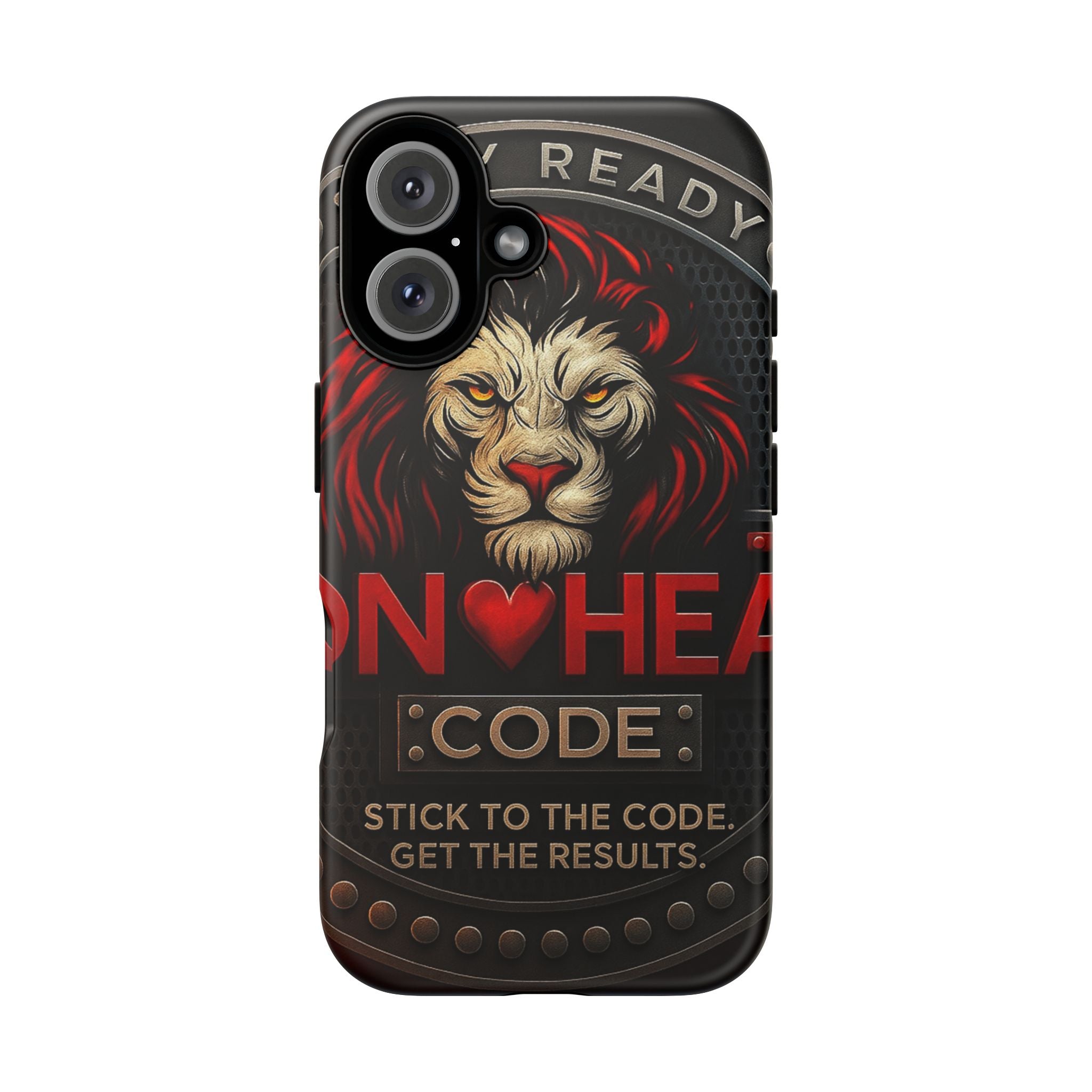 Lionheart Code Performance Phone Case – Shockproof Dual-Layer Protection for iPhone, Samsung & Pixel