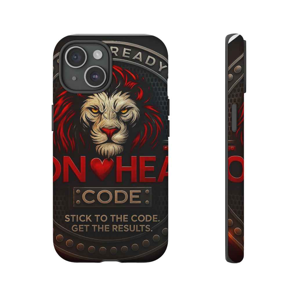 Lionheart Code Performance Phone Case – Shockproof Dual-Layer Protection for iPhone, Samsung & Pixel