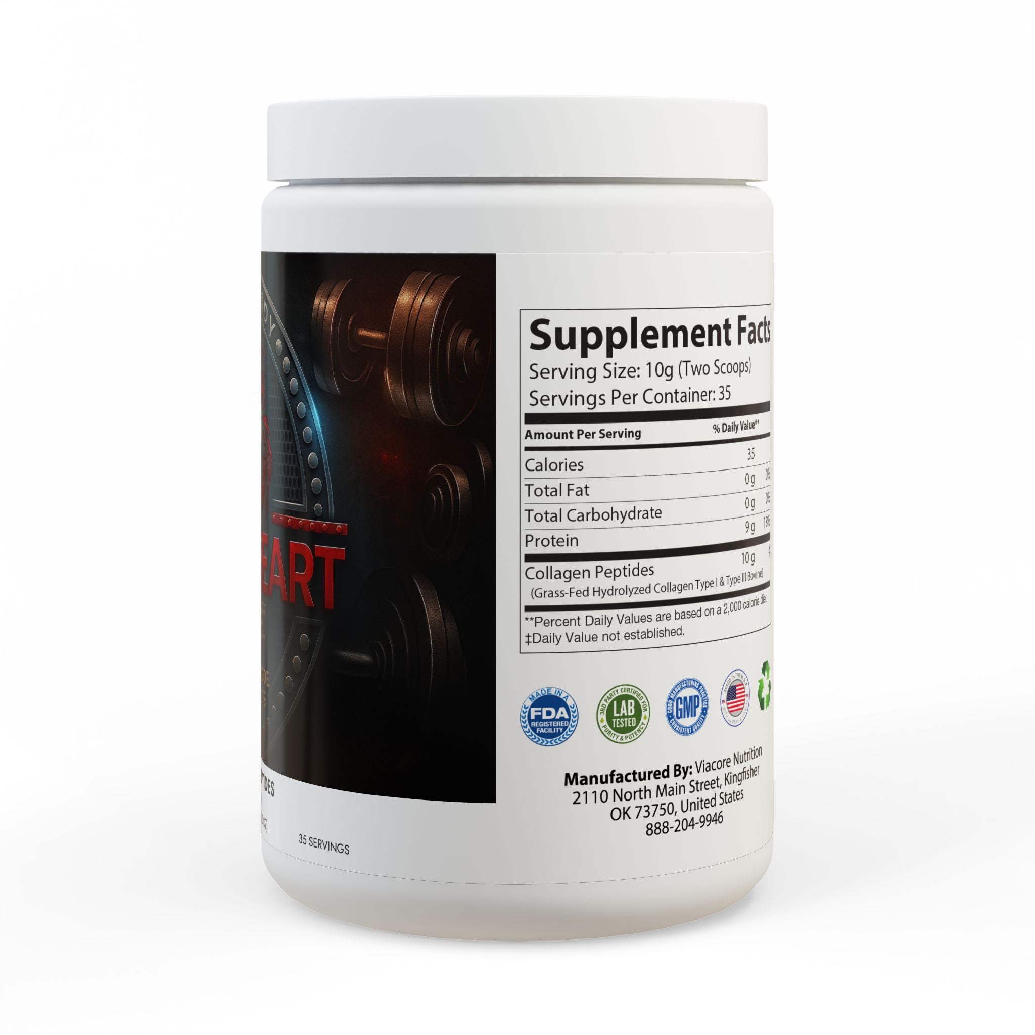 The Lionheart Code Collagen – Joint, Connective Tissue & Recovery Support | 35 Servings